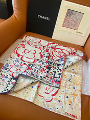 CHANEL 25S SCARF 90 IN SILK TWILL 700818