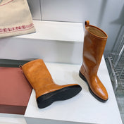 LP 25S JOHN BOOT IN BURNT ORANGE CALFSKIN