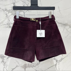 HERMES 25S SHEEPSKIN SHORTS 176