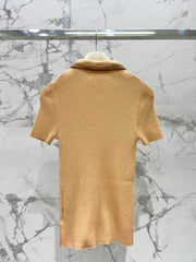 MIUMIU SHORT-SLEEVE KNIT TOP STYLE 263