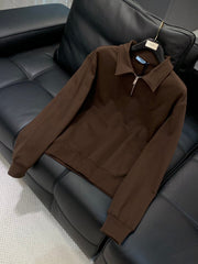 PRADA FLEECE JACKET WITH LAPEL STYLE 21