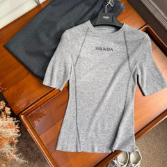 PRADA SHORT-SLEEVE KNIT TOP STYLE 18