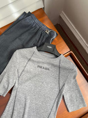 PRADA SHORT-SLEEVE KNIT TOP STYLE 18