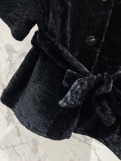 YSL 25S SHORT-SLEEVED SHEARLING COAT STYLE 231