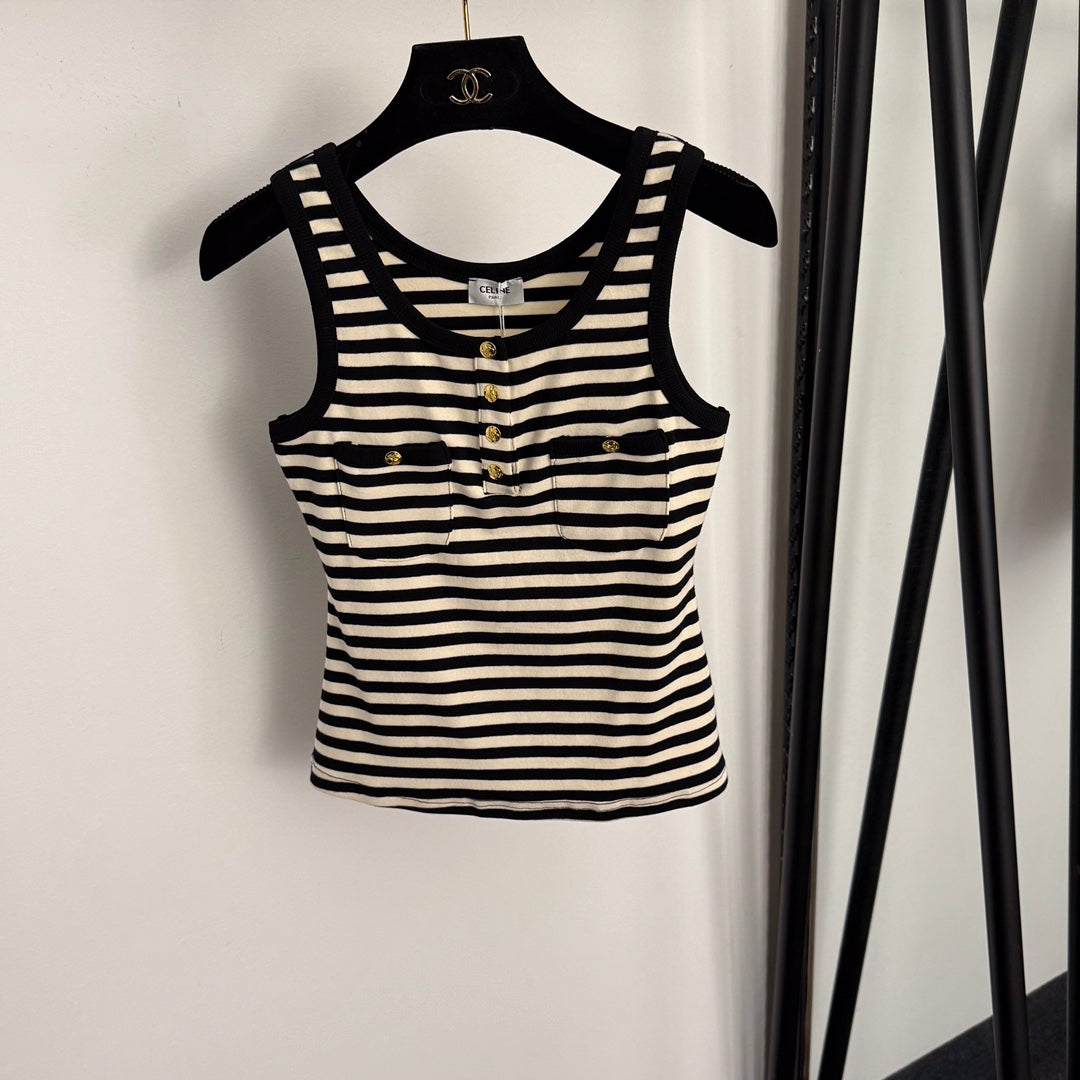 CELINE 25S STRIPED TANK TOP 0115