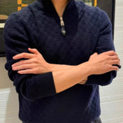 LV 25S HALF-ZIP SWEATER 0055