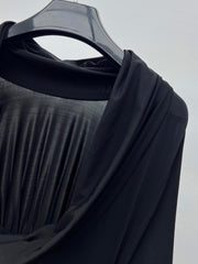 YSL 25S RUFFLED LONG-SLEEVE DRESS STYLE 131