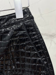 YSL 25S CROC LEATHER SKIRT STYLE 108