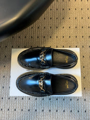 CELINE 26S LOAFER IN BLACK CALFSKIN WITH GOLD HARDWARE STYLE 3