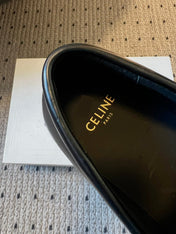 CELINE 26S LOAFER IN BLACK CALFSKIN WITH SILVER HARDWARE
