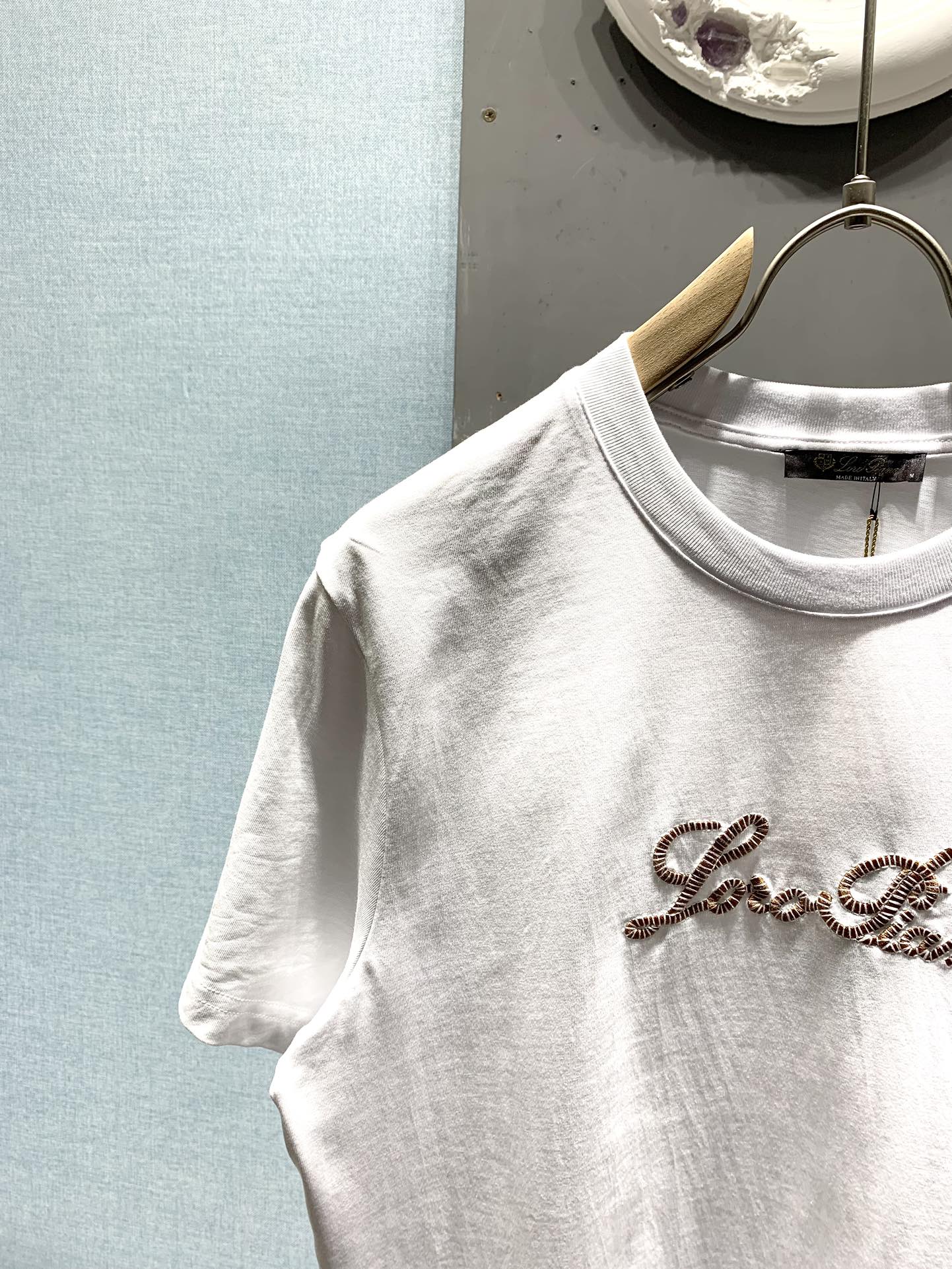 LORO PIANA 26S EMBROIDERED T-SHIRT 744