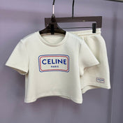 CELINE 26S SHORT SLEEVE TOP AND SHORTS SET 122