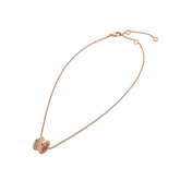 ZERO 1 PINK GOLD PENDANT NECKLACE WITH PAVED DIAMONDS