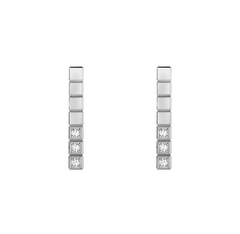 ICE CUBE SILVER DIAMONDS EARRINGS