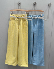 Loewe 25 Pattern With Belt Jeans Cotton