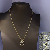 F LOGO GOLD DIAMOND NECKLACE