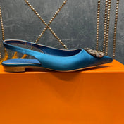 LV MET SLINGBACK BALLERINA BLUE