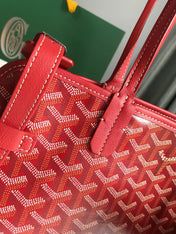CHIEN GRIS & POCKET 34 RED CANVAS