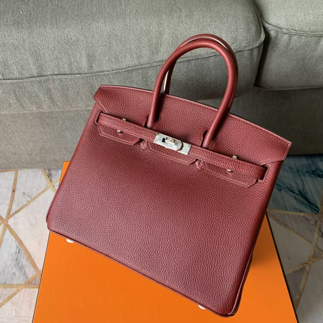 HM BIRKIN 30CM JAM CALFSKIN SILVER HARDWARE
