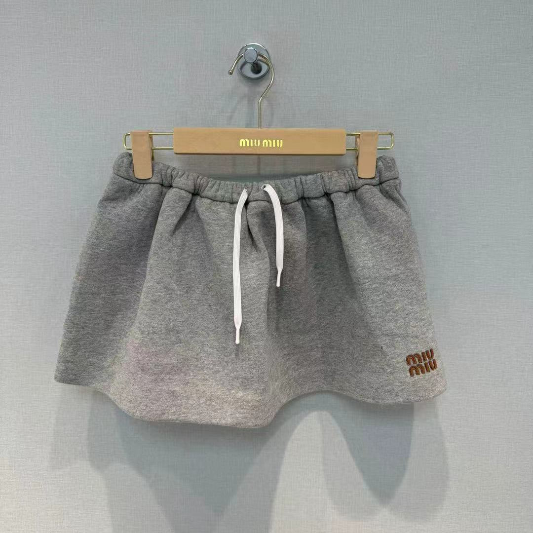 Miu Short Grey Cotton