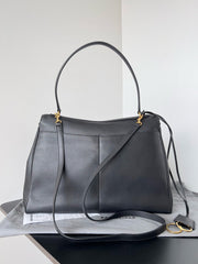 RODEO MEDIUM BAG 35 IN BLACK SMOOTH CALFSKIN GOLD HARDWARE