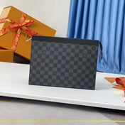 POCHETTE VOYAGE N41696 MM 26 MONOGRAM BLACK CALFSKIN