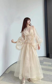 ZIMMERMANN Illuminate Macrame Tulle Silk Gown