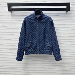 GG Blue Denim Bomber Jacket