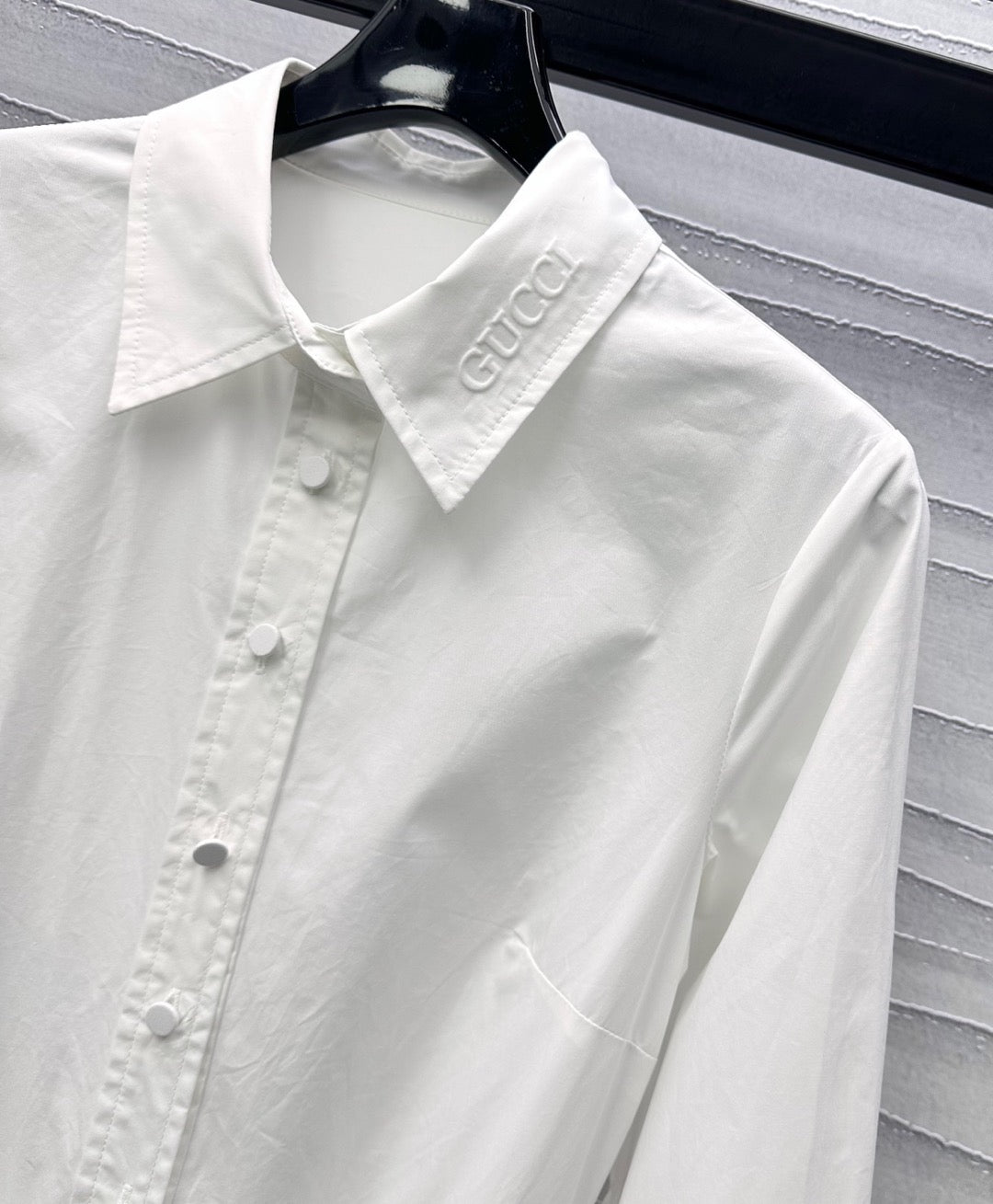 Gucci Midi Dress in White Cotton Poplin