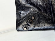 LE CITY BAG IN BLACK LEATHER
