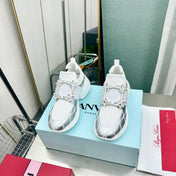 VIV' RUN SNEAKERS IN WHITE MIX SILVER GREY FABRIC