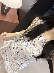 LV DRESS IN MULTICOLOR MONOGRAM COTTON