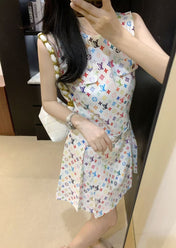 LV DRESS IN MULTICOLOR MONOGRAM COTTON