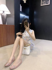 LV DRESS IN MULTICOLOR MONOGRAM COTTON