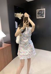 LV DRESS IN MULTICOLOR MONOGRAM COTTON