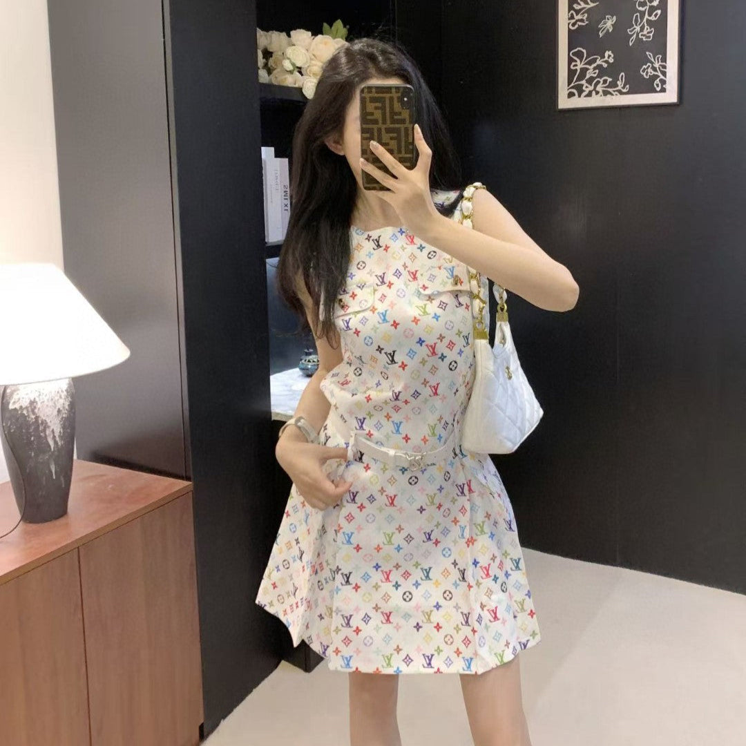 LV DRESS IN MULTICOLOR MONOGRAM COTTON