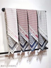 CD SCARF DOUBLE-SIDED IN PINK AND GREY MONOGRAM SILK