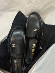 CC MOCCASINS 2025 IN BLACK CALFSKIN