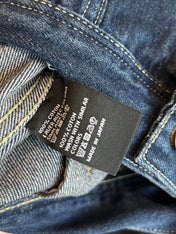 CLASSIC TRUCKER JACKET INDIGO DENIM CONTRAST STITCHING SILVER BUTTONS          Ask ChatGPT