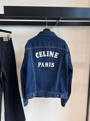 CLASSIC TRUCKER JACKET INDIGO DENIM CONTRAST STITCHING SILVER BUTTONS          Ask ChatGPT