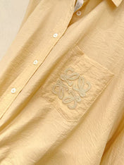LOEWE SET IN BEIGE COTTON WITH EMBROIDERED LOGO