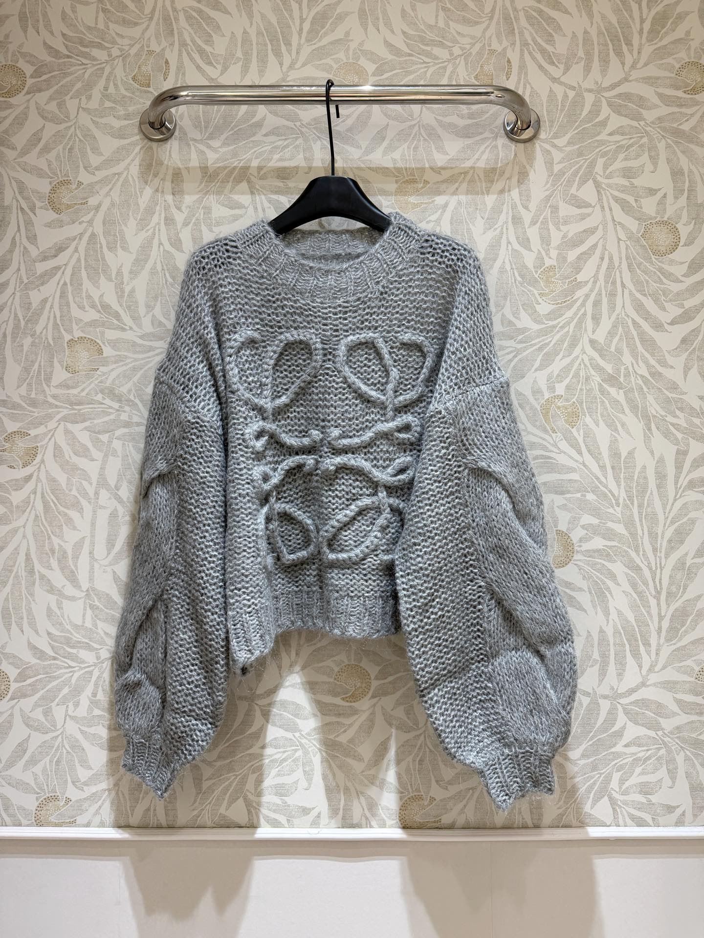 LOEWE SWEATER IN GREY KNITTING