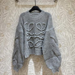LOEWE SWEATER IN GREY KNITTING