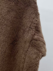 MAX MARA LONG COAT IN BROWN FUR