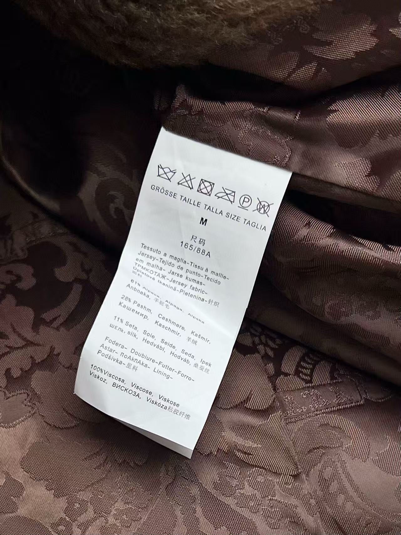 MAX MARA LONG COAT IN BROWN FUR