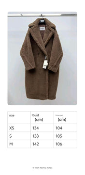 MAX MARA LONG COAT IN BROWN FUR