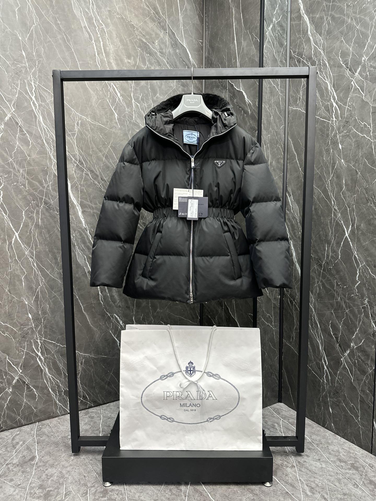 PRADA RE NYLON ZIPPER DOWN JACKET STYLE 1225