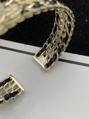 CC BLACK ROPE BRACELET GOLD DIAMOND