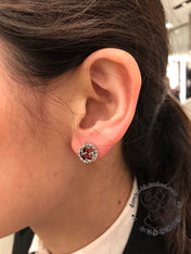 INTERLOCKING G EARRINGS SILVER