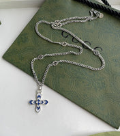 GG WOMEN'S NECKLACE WITH CROSS MOTIF PENDANT
